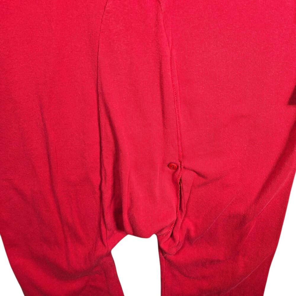 Indera Union Suit Mens 2XL Red Cotton Sleepwear Pajamas One Piece Thermal - Picture 7 of 8